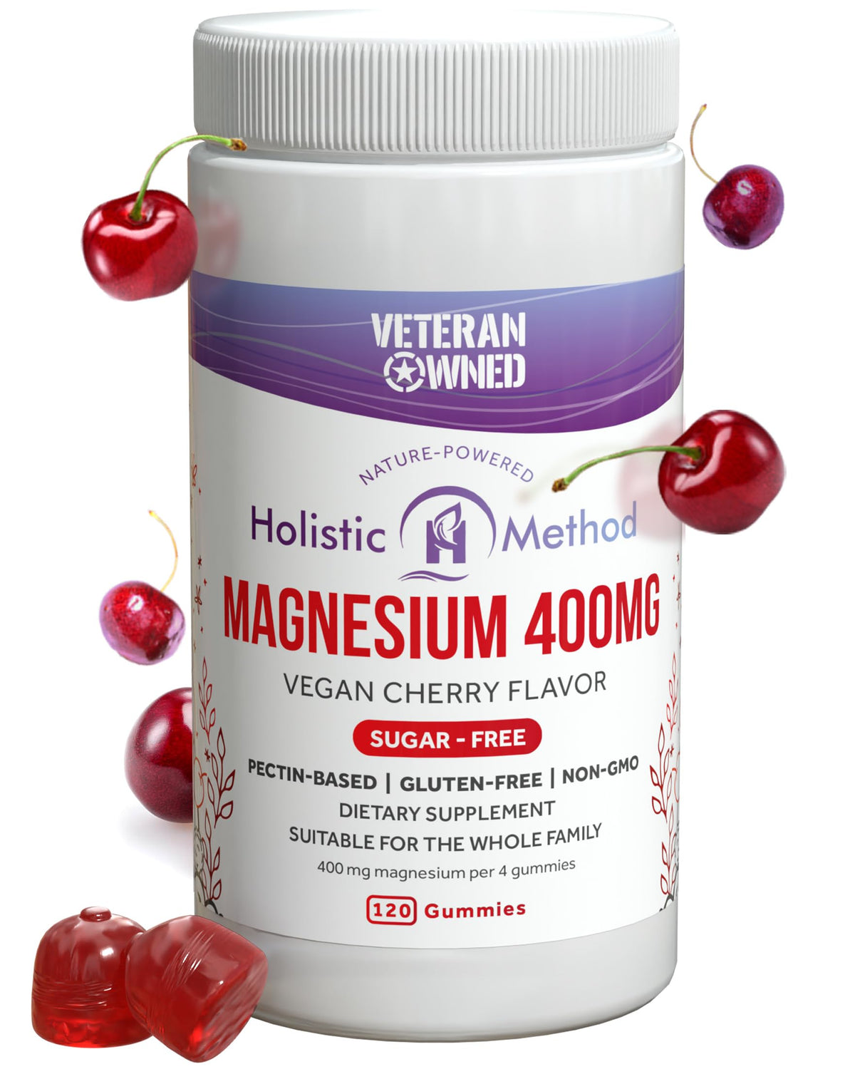 Bonbons au magnésium Holistic Method 120 unités vue de face