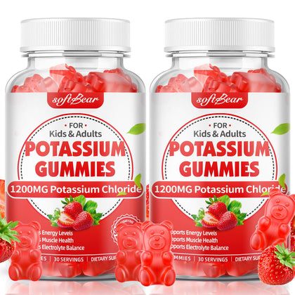 Bonbons au potassium softbear 1200mg, boîte de 120 unités