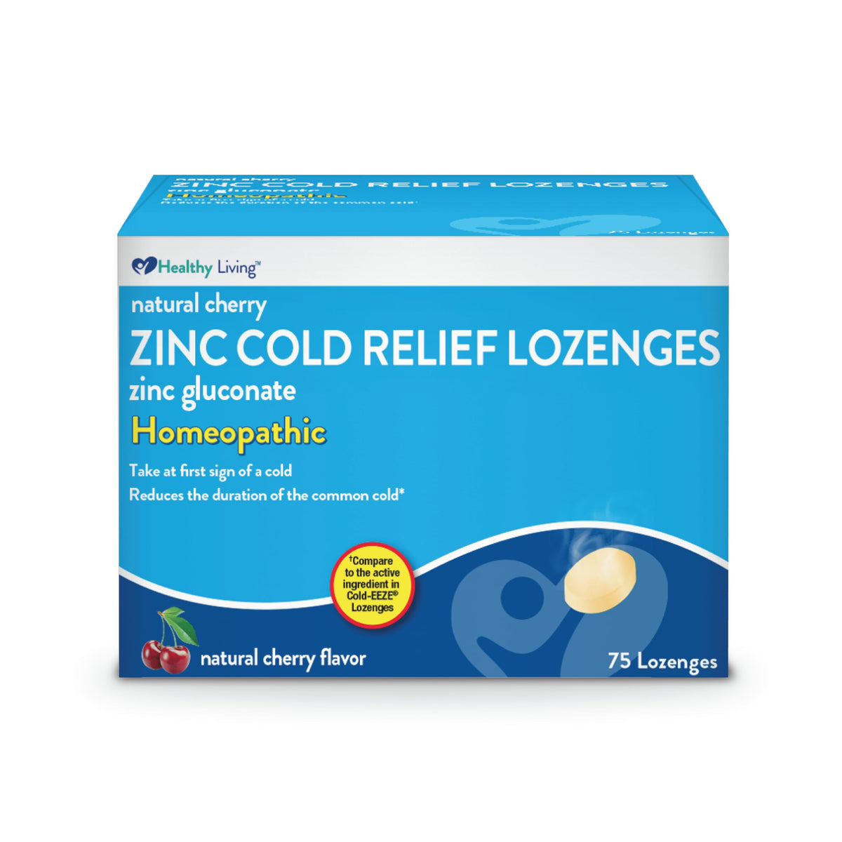 Bonbons au zinc cerise Healthy Living, vue de près des pastilles