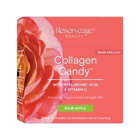 Bonbons Collagène Reserveage Nutrition Pomme Acidulée, emballage avant