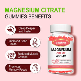 Bonbons de Citrate de Magnésium Zetelixia, vue latérale du flacon