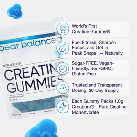 Bonbons de créatine Bear Balanced 390g vue de côté