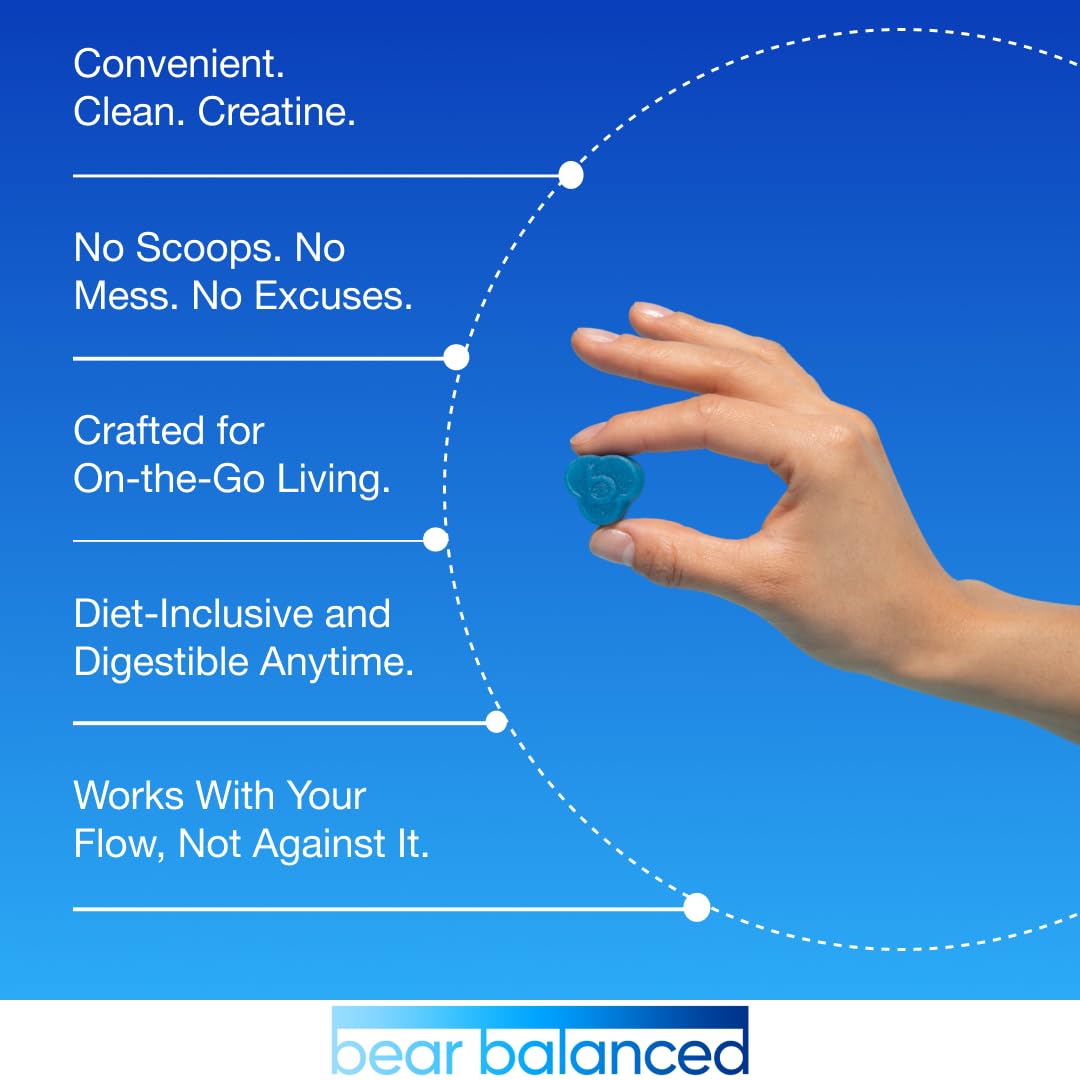 Bonbons de créatine Bear Balanced en gros plan