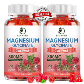 Bonbons de magnésium glycinate LUCNVEM en forme de framboise
