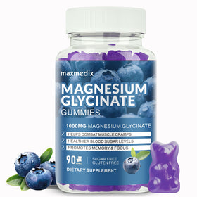 Bonbons de magnésium glycinate maxmedix, 1000mg, vue de face