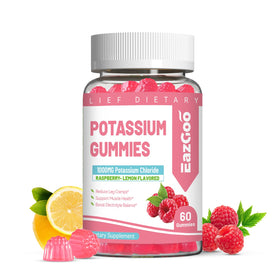 Bonbons de potassium EAZGOO 1000mg saveur framboise citron vue de face