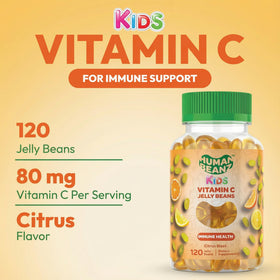 Bonbons gélifiés à la vitamine C Human Beanz, vue de côté