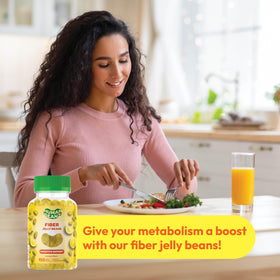 Bonbons gélifiés au fibres Human Beanz sur une table