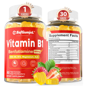 Bonbons gélifiés B1 Benfotiamine 500mg Safgumjel, vue de face