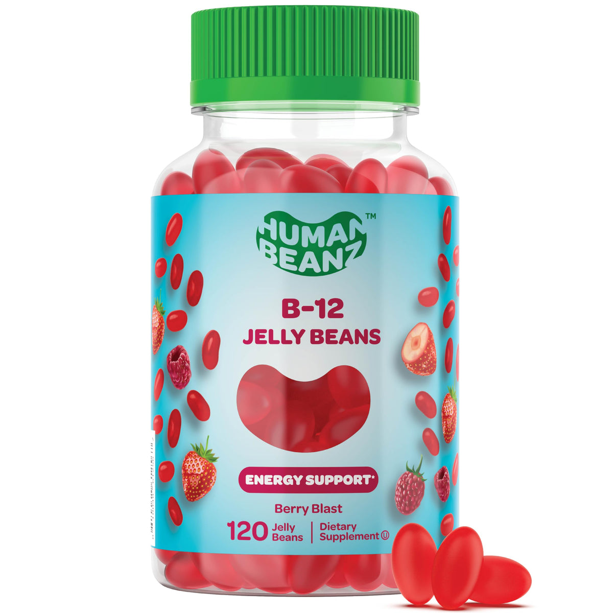 Bonbons gélifiés B12 Human Beanz en emballage avant