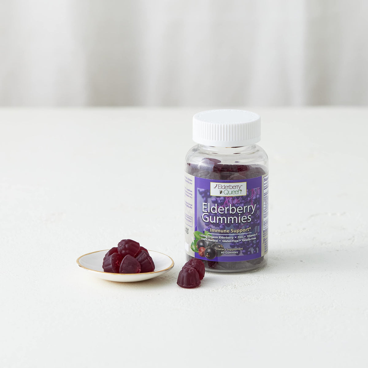 Bonbons gélifiés Elderberry Queen bio dans un environnement naturel