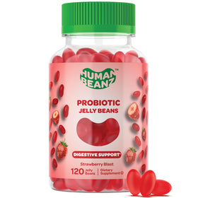 Bonbons gélifiés probiotiques Human Beanz 120 Fraise, vue de face