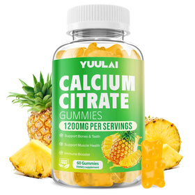 Bonbons gélifiés YUULAI au calcium citrate 1200mg vue de face
