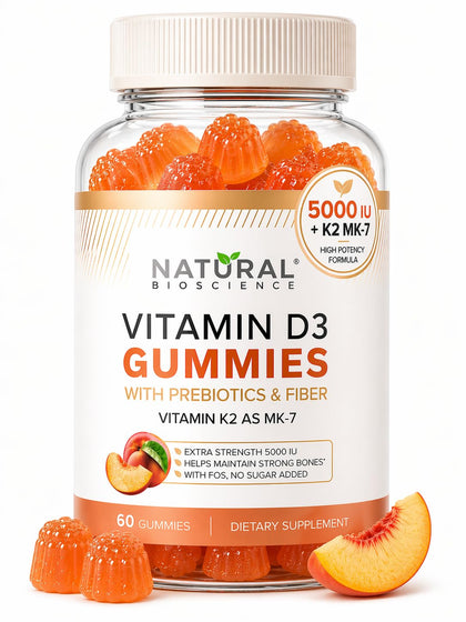 Bonbons Natural BioScience D3 K2 5000 UI vue de face