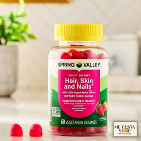 Bonbons Végétariens Biotine Fraise 2500 mcg, consommés avec un verre d'eau
