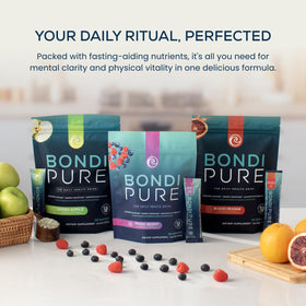 Bondi Pure Boisson Détox Pomme Verte, étiquette avec informations nutritionnelles