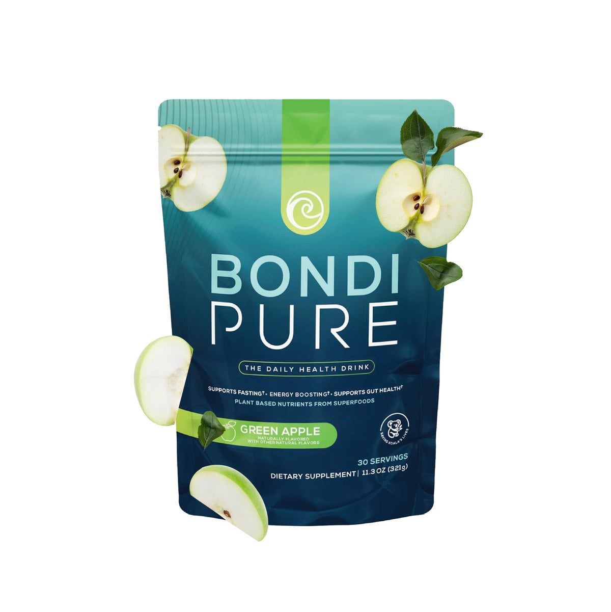 Bondi Pure Boisson Détox Quotidienne Pomme Verte - vue avant du produit