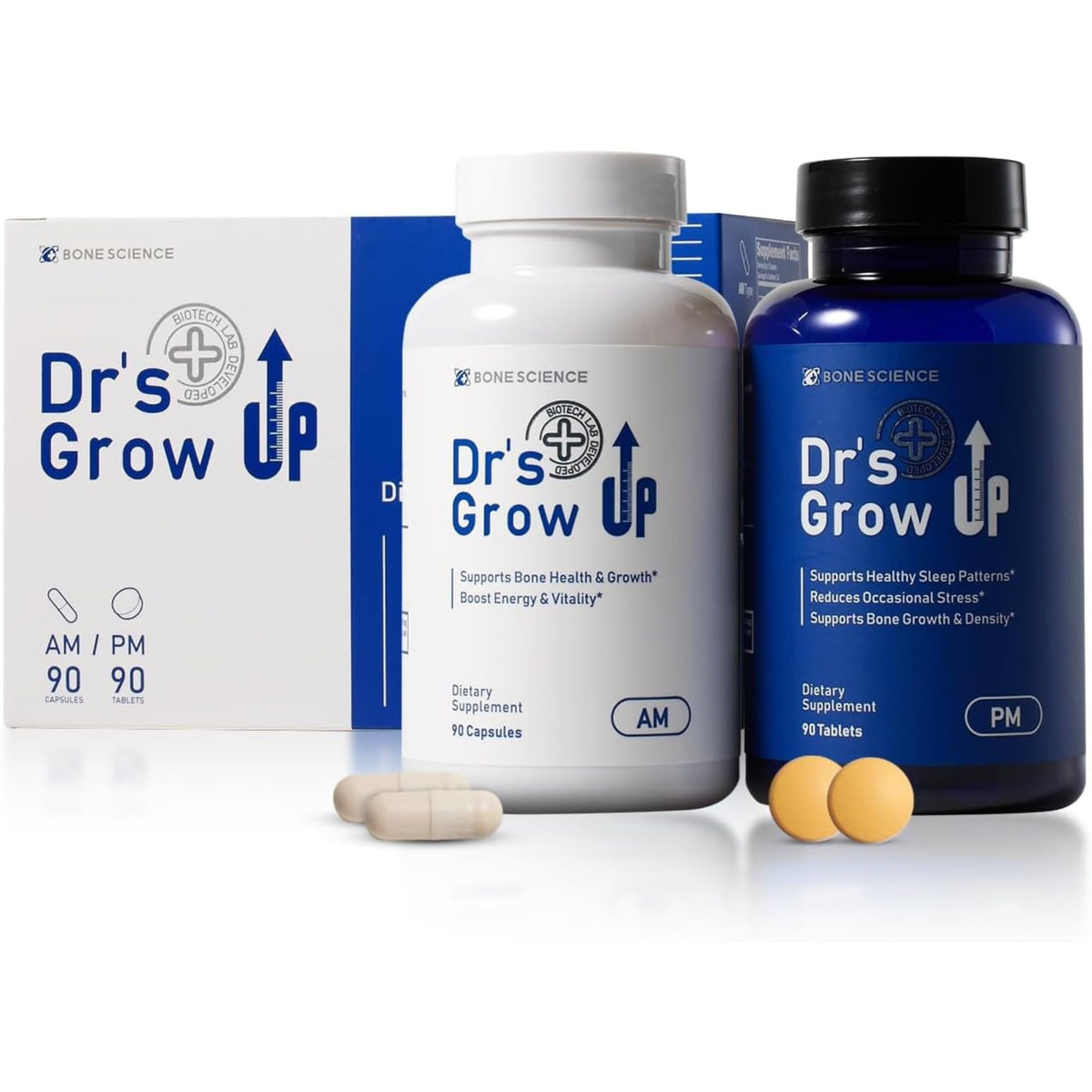 BONE SCIENCE Dr's Grow UP AM 90 capsules front view