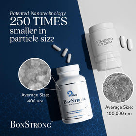 BonStrong Complément Alimentaire Calcium Nano 120 Capsules avec étiquetage