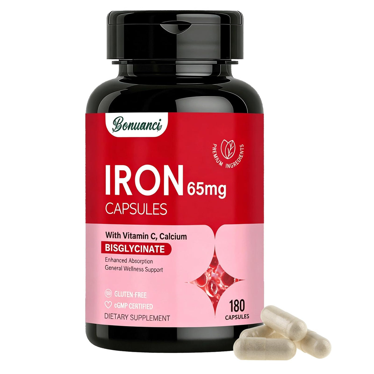 Bonuanci complément de fer 65mg capsules avant