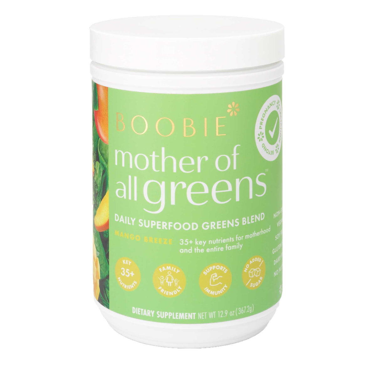 Boobie Poudre de Super-aliments Verts 60 Portions, vue avant