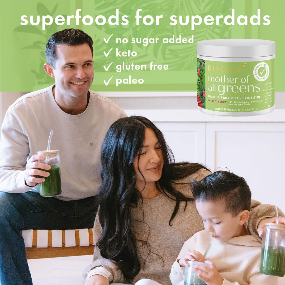 Boobie Poudre de Super-aliments Verts, détails des ingrédients