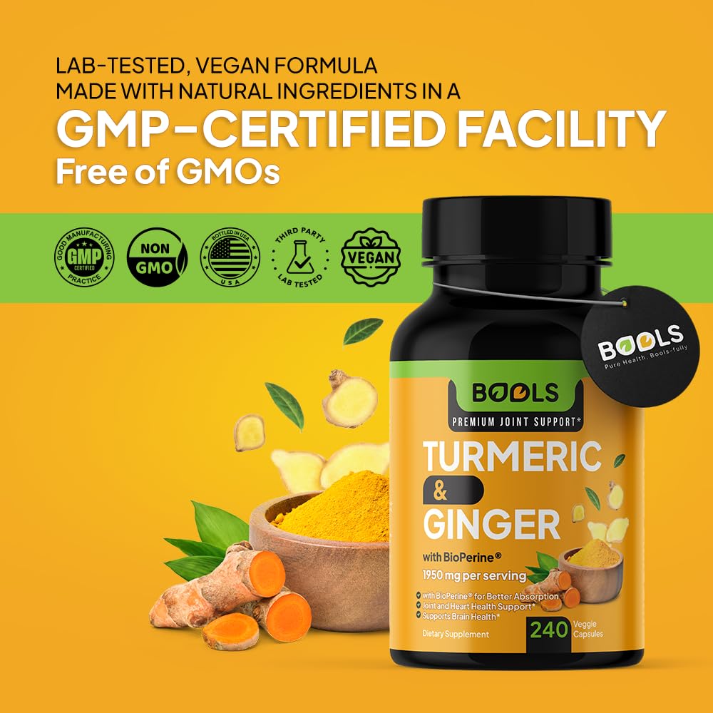 Bools Complément Alimentaire Curcuma Curcumin 1950mg - Flacon de côté