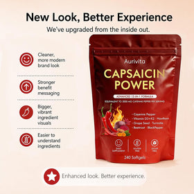 Boranel Aurivita Capsaicin Power gélules, contenant ouvert