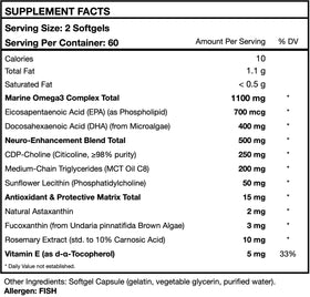 Bordin Health Omega-3 Complex Elite Phospholipid 231g en milieu naturel