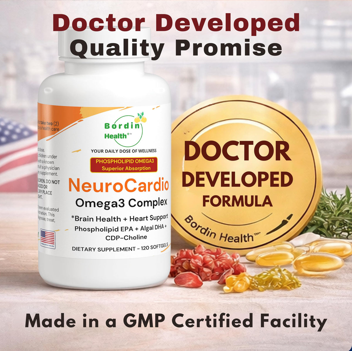 Bordin Health Omega-3 Complex Elite Phospholipid 231g informations nutritionnelles