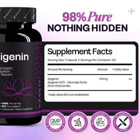 BOSCENT Apigenin 100mg flacon sur un fond naturel