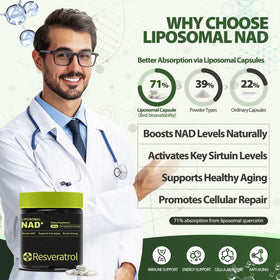BOSNETHUINH Complément NAD+ 100 Capsules avec étiquette