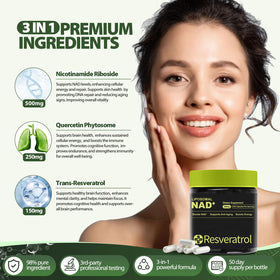 BOSNETHUINH Complément NAD+ 100 Capsules et ingrédients