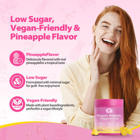 BOSNETHUINH gummies probiotiques féminins sur fond blanc