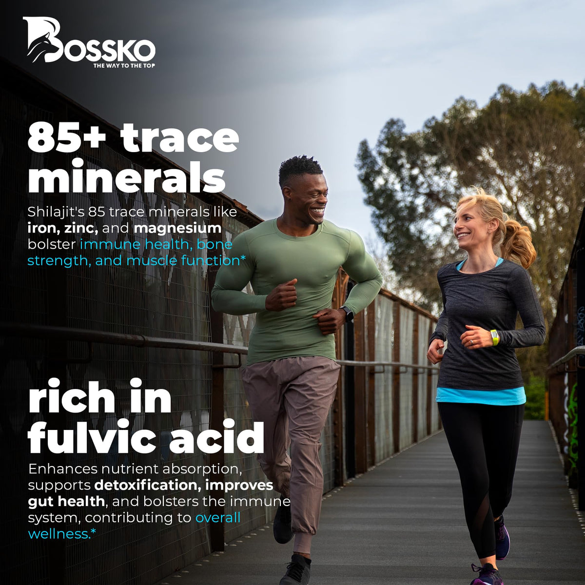 BOSSKO Gummies Shilajit Bio 3200 mg vue de côté