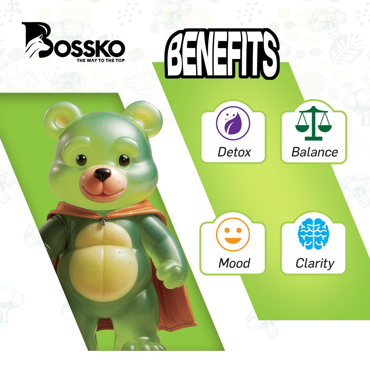 BOSSKO Gummies Sulforaphane en main