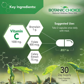 Botanic Choice Complexe Uric Acid 60 capsules sur une table