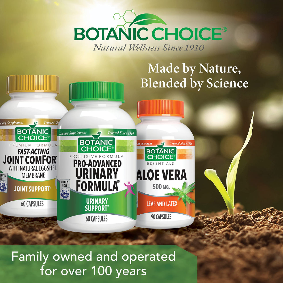 Botanic Choice Formule Avancée Urinaire 60 Capsules vue de côté