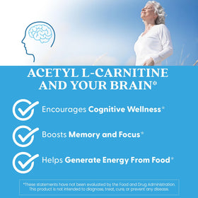 Bottle of Doctor's BEST Acetyl L-Carnitine with nutrition facts