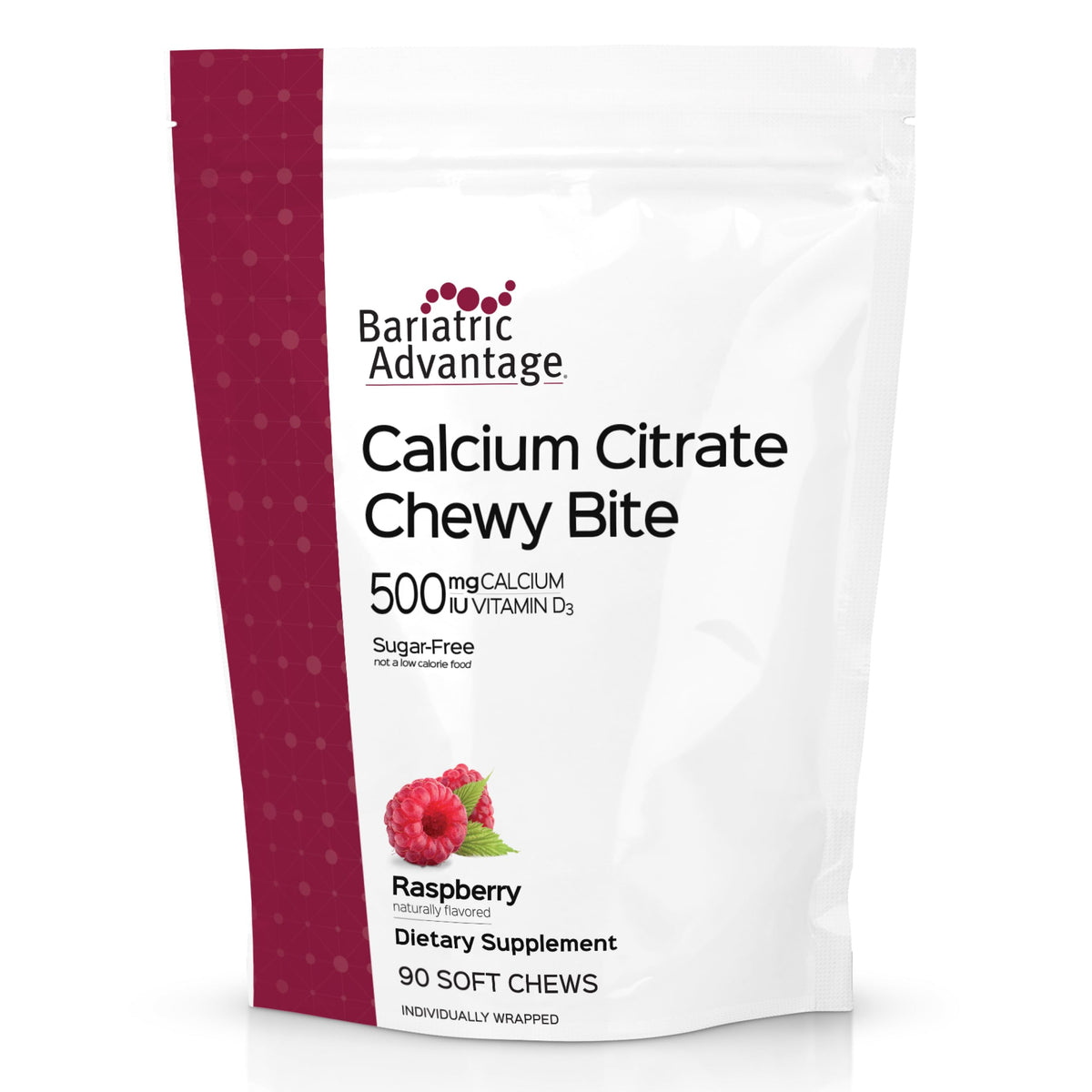 Bouchées à la framboise Bariatric Advantage Calcium Citrate vue de face