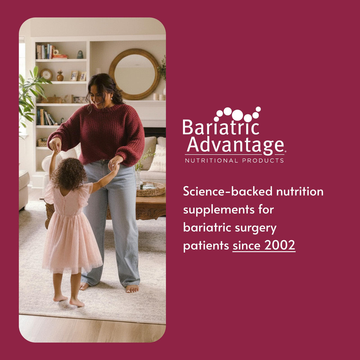 Bouchées de calcium Bariatric Advantage dans une main