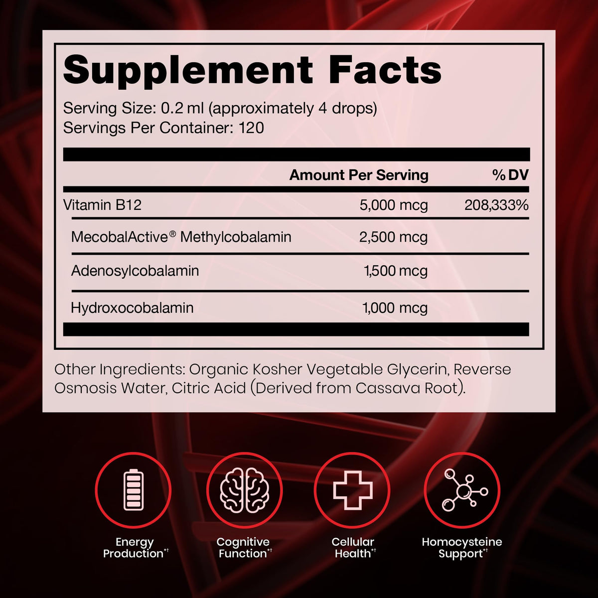 Bouchon du flacon de B12 Methylé Pure Therapro Rx
