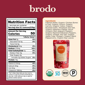 Bouillon d'os collagène Brodo prêt à être servi