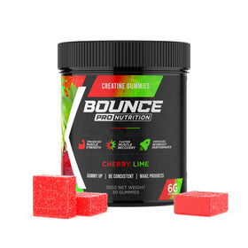 Bounce Pro Gummies Créatine Monohydrate 30ct vue de face, saveur cerise lime