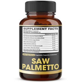 Bouteille agobi Saw Palmetto 8en1 avec décor naturel en arrière-plan