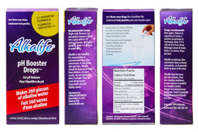 Bouteille Alkalife pH support avec vue d'ensemble