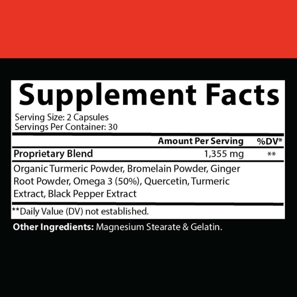 Bouteille Angry Supplements Turmeric Ginger Maxx avec étiquette