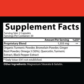 Bouteille Angry Supplements Turmeric Ginger Maxx avec étiquette