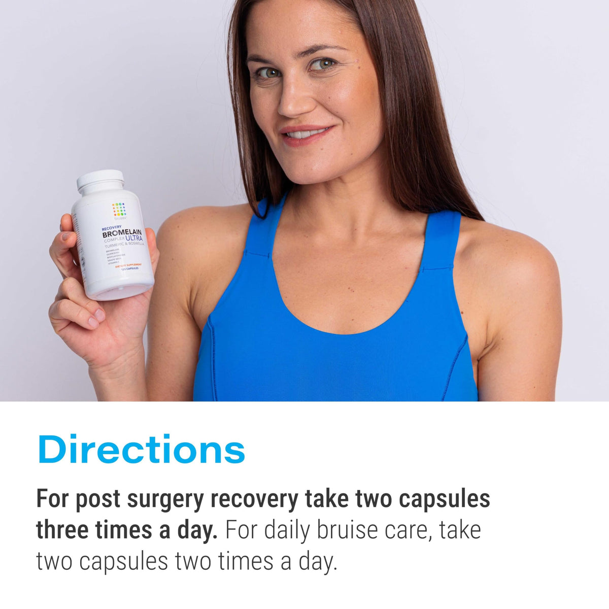 Bouteille Bruizex Ultra Bromélaïne et Quercétine sur fond blanc