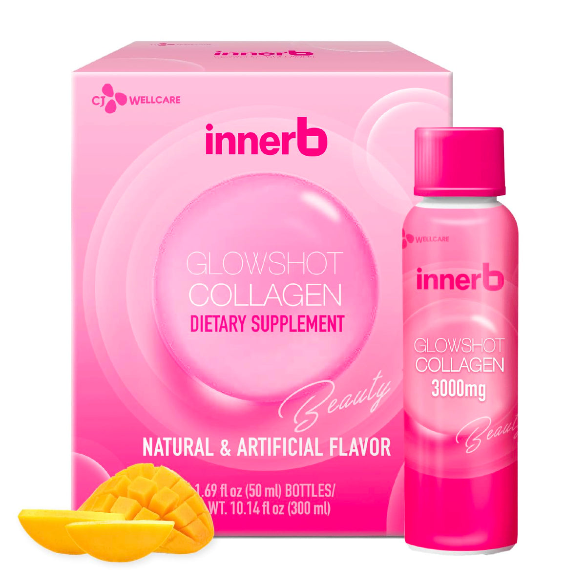 Bouteille CJwellcare Innerb Glowshot Collagen 3 000mg vue de face